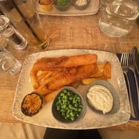 Tofish and chips   at Sandy Mount House in Rhosneigr