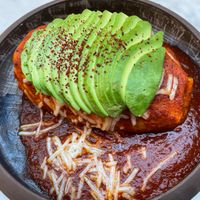 Vegan Breakfast Burrito with Avocado Slices instead of Tempeh Bacon. at Toca Madera in Scottsdale