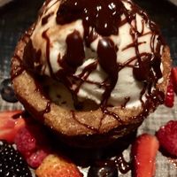 Churro volcano with caramel ice cream at Toca Madera in Scottsdale