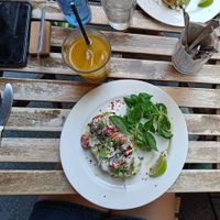 Avocado toast (replace the goat cheese with tahini to make it vegan) at Blackbird in Valencia