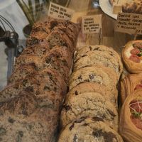 Banana bread and vegan cookie at Blackbird in Valencia