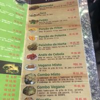 Cardápio porções  at Taberna 32 in Porto Alegre