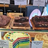 Vegan cakes on display at Cloud 9 in Brighton