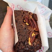 Banana and pecan brownie at Cloud 9 in Brighton