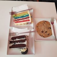 Vegan oreo cake, rainbow cake and vegan cookies. All were delicious and really cheap at Cloud 9 in Brighton