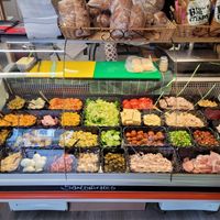 Salad Display at DD's Bakery in Dolgellau