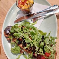 Farmhouse bread with grilled vegetables (4.30) at Hucks Lieblingsplatz in Bad Homburg