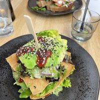 Vegan club and salmon sandwich  at Lokaal1650 in Den Bosch