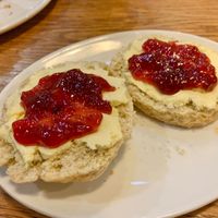 Vegan scones at The Boathouse Tea Room in Pembroke