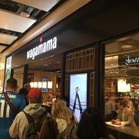 Long line to enter at LHR - Wagamama - T3 in West London