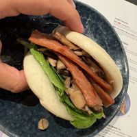 Vegan bacon bao  at LHR - Wagamama - T3 in West London