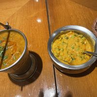 Dahl and mandaram korma at Taj Mahal in Rio De Janeiro