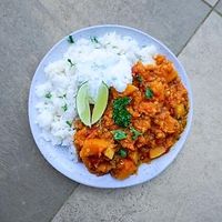 Indian pumpkincurry at Mañana Nijmegen in Nijmegen