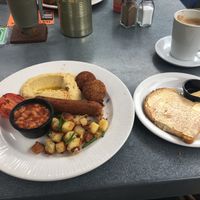Vegan breakfast   at Alpine Coffee Shop and Gallery in Betws-y-coed