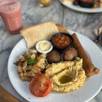 Vegan breakfast   at Alpine Coffee Shop and Gallery in Betws-y-coed