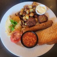 Vegan Breakfast at Alpine Coffee Shop and Gallery in Betws-y-coed