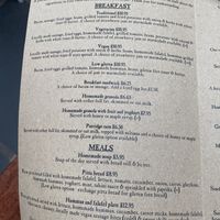 Menu  at Alpine Coffee Shop and Gallery in Betws-y-coed