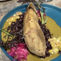 Curry aubergine  at Violeta in Santiago