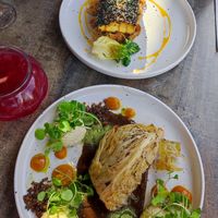Fondo de tofu y fondo de repollo at Violeta in Santiago
