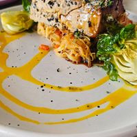 Tofu ajonjolí at Violeta in Santiago