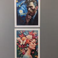 Bathroom art at Violeta in Santiago