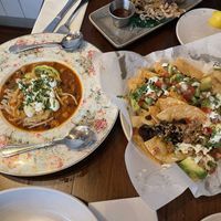 chili, nachos, and calamari   at Plum Bistro in Seattle