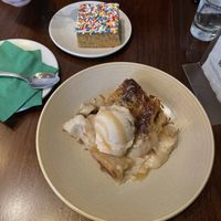 carrot cake and bread pudding  at Plum Bistro in Seattle