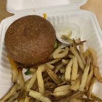 Buffalo portobello burger  at Plum Bistro in Seattle