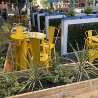 Outdoor seating  at Plum Bistro in Seattle