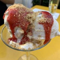 Loaded vanilla ice cream   at Plum Bistro in Seattle