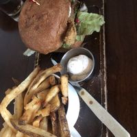 Black pepper burger  at Plum Bistro in Seattle