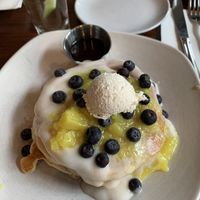 blueberry citrus pancakes  at Plum Bistro in Seattle