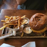 My favorite place, this burger is juicy and deeeelicious!! at Plum Bistro in Seattle