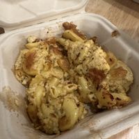 Amazing mac and cheese (we ate some already)  at Plum Bistro in Seattle