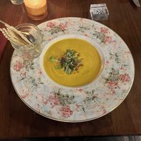 Roasted cauliflower and yam soup  at Plum Bistro in Seattle