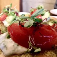 avocado flatbread at Plum Bistro in Seattle