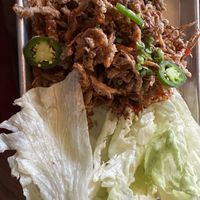Oyster mushroom lettuce wraps  at Plum Bistro in Seattle