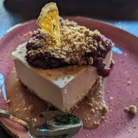 AMAZING cheesecake -- super texture and taste at Plum Bistro in Seattle