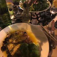 Tempeh Vermouth (front) & kale salad (back)  at Plum Bistro in Seattle