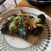 Stuffed grape leaves   at Hummus Kitchen - Hell's Kitchen in New York City