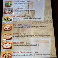 Menu dec 2022 at Hummus Kitchen - Hell's Kitchen in New York City