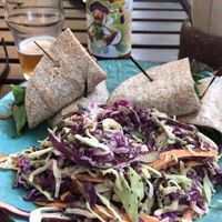 Asian Wrap with homemade Coleslaw at Evergreen in Nicosia