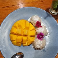 Only one vegan dessert available, mango with sticky rice but it's delicious at Infuzions in Hornsby