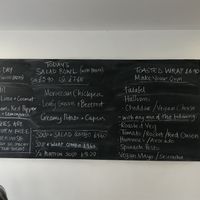 Menu board today at Nourish in Inverness