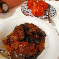 Eggplant and baked tomato at Napa Tavern in Ayia Napa