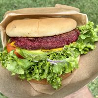 Burger at Flora Plant Based Cuisine in Orlando