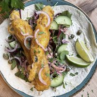 Bish goujons  at Love Brew Scarborough in Scarborough