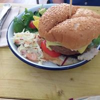 The mushroom and onion burger. at Love Brew Scarborough in Scarborough