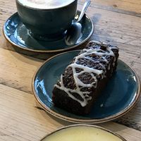 Delicious cake and lattes  at Love Brew Scarborough in Scarborough