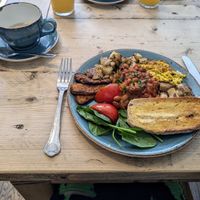 Beautifully presented, delicious & nutritional vegan full breakfast. at Love Brew Scarborough in Scarborough